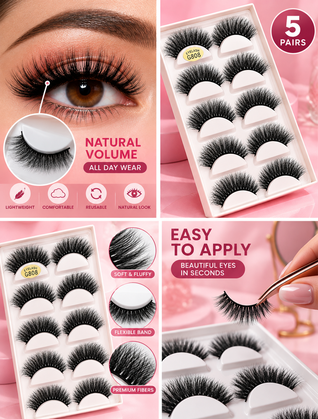 Lunaria™ 5 Pairs of Eyelashes